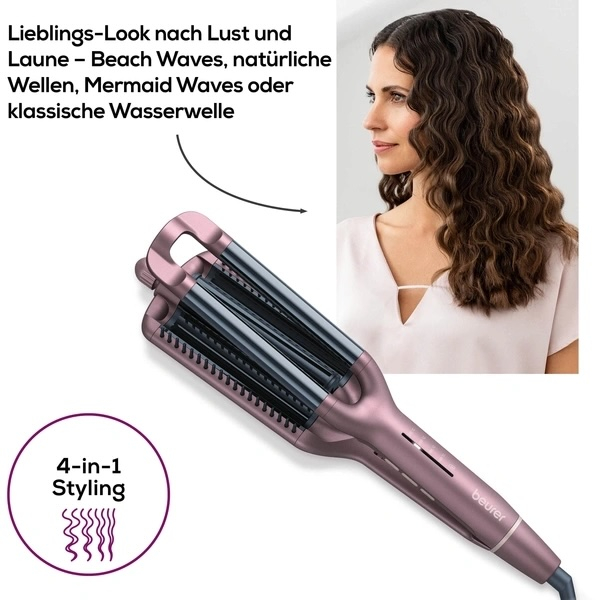 HT 65 Welleneisen Keramik Keratin Haar Lockenstyler (59423) - Roségold