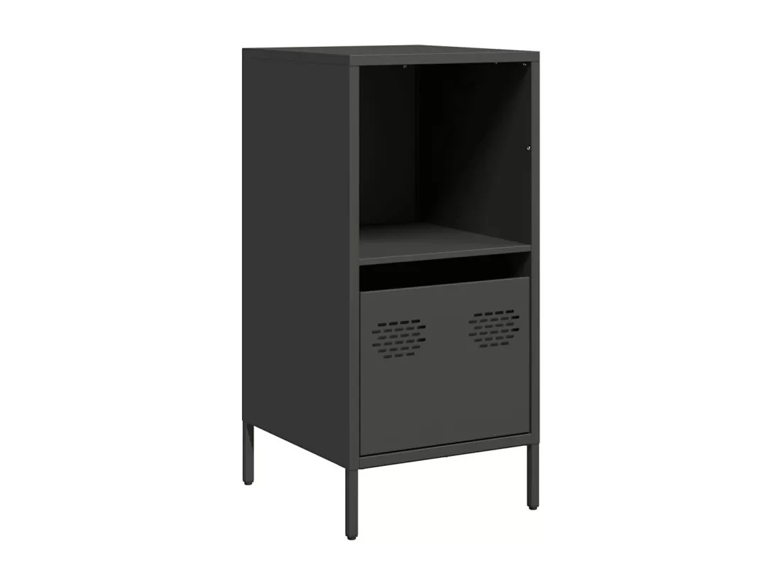 Buffet noir 35x39x73,5 cm acier laminé à froid