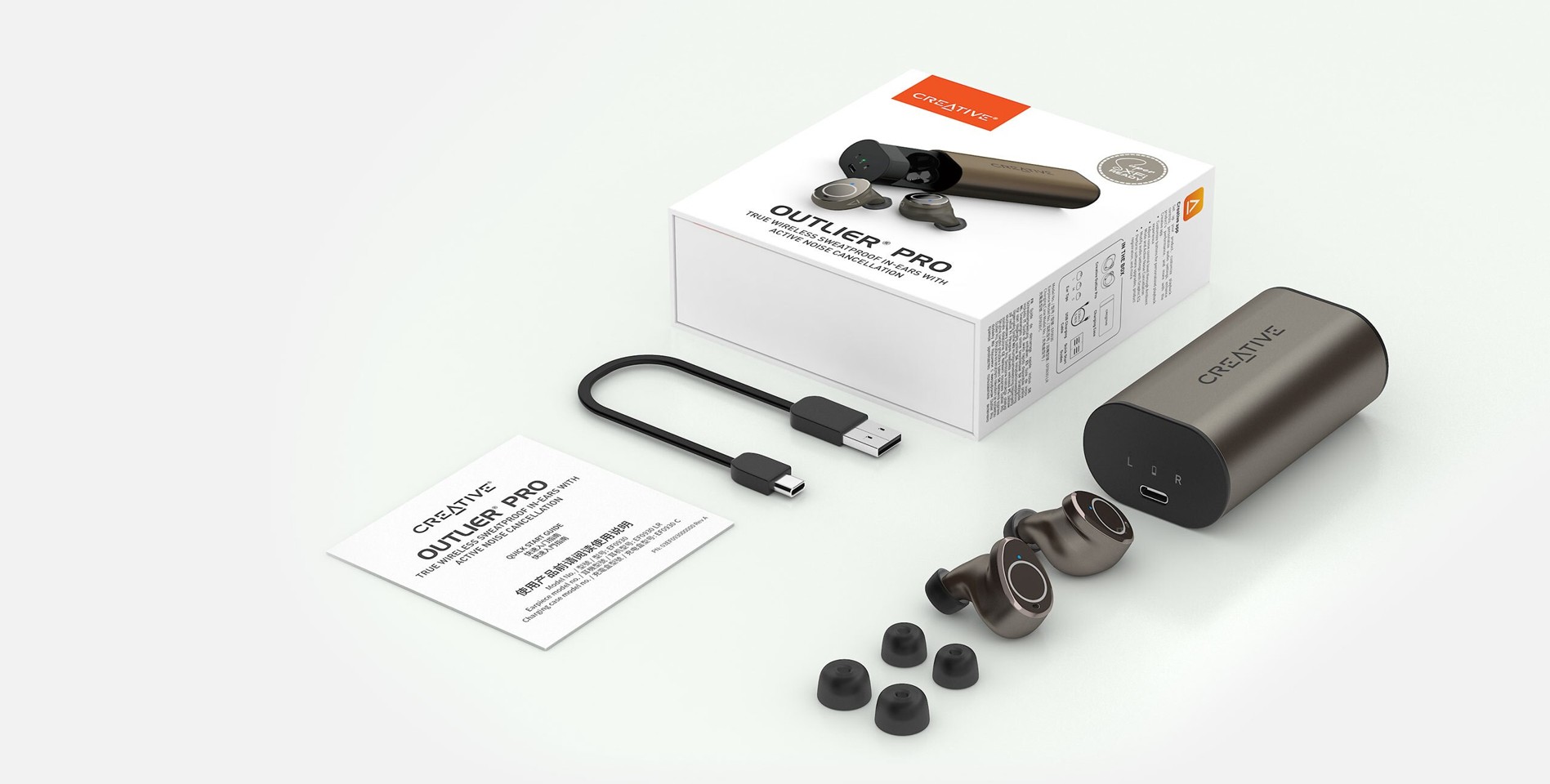 Creative - Outlier Pro TWS In-Ear ANC, sort