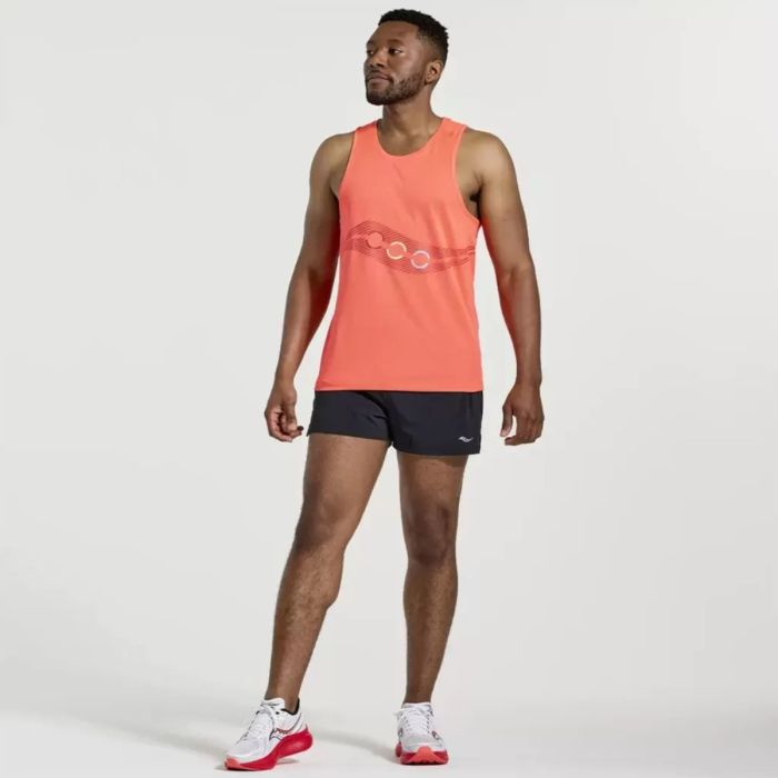 Saucony Herre Singletter Stopwatch Singlet Orange
