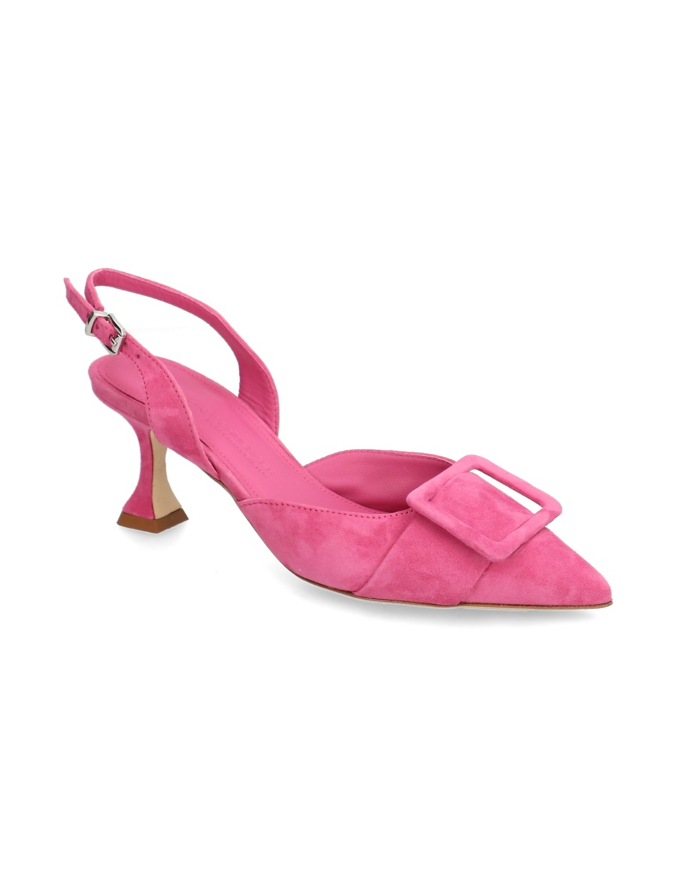 Veloursleder Slingpumps