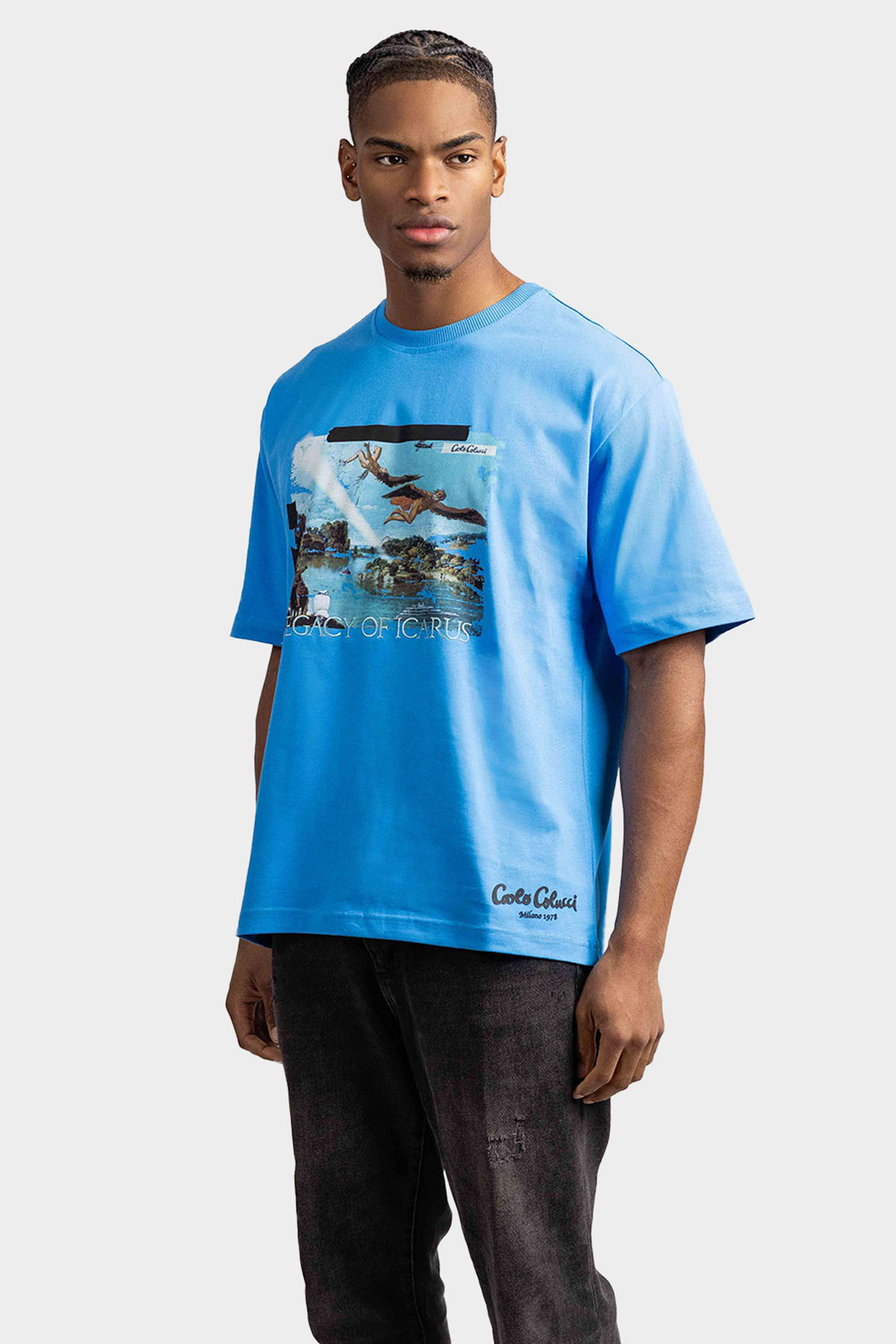 Carlo Colucci C3439 16 Icarius T-Shirt Heren Blauw