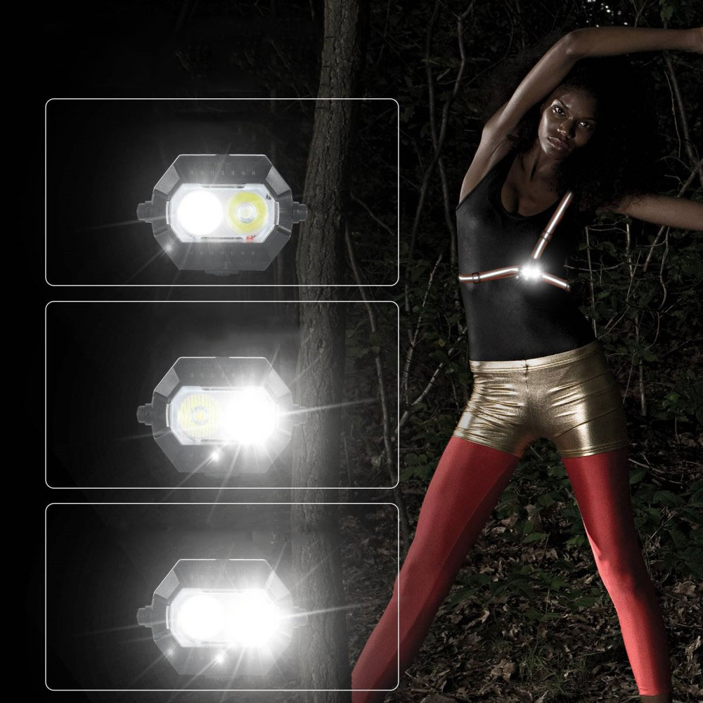 Running Light Sport Lauflicht LED Brust Lampe 500LM (IPX4)   Wiederaufladbar