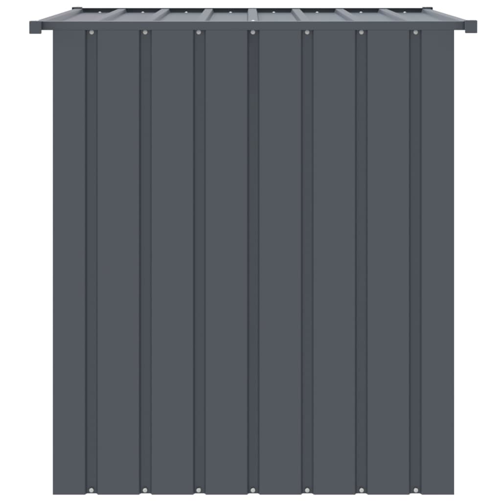 Canil vidaXL com cobertura, aço galvanizado, preto, 110x103x109 cm