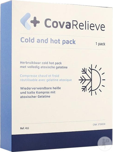 CovaRelieve Compresse Chaud Et Froid Réutilisable Avec Gélatine Atoxique 14x27,5cm Pack 1