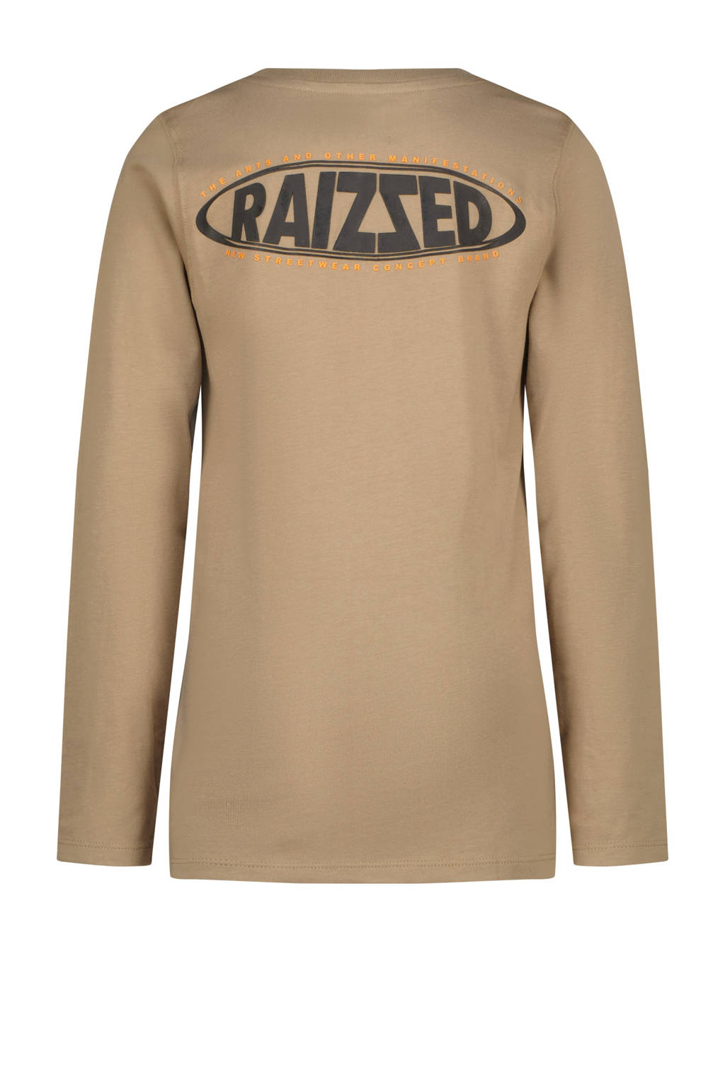 Raizzed longsleeve Join met backprint lichtbruin
