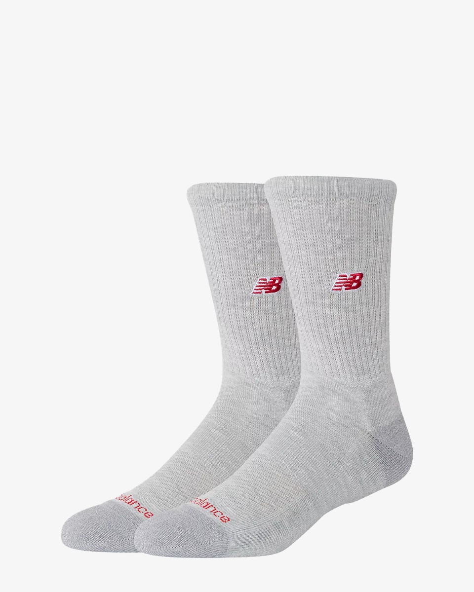 New Balance Active NB Premium Crew Socks 2 Pack Lichtgrijs Sokken