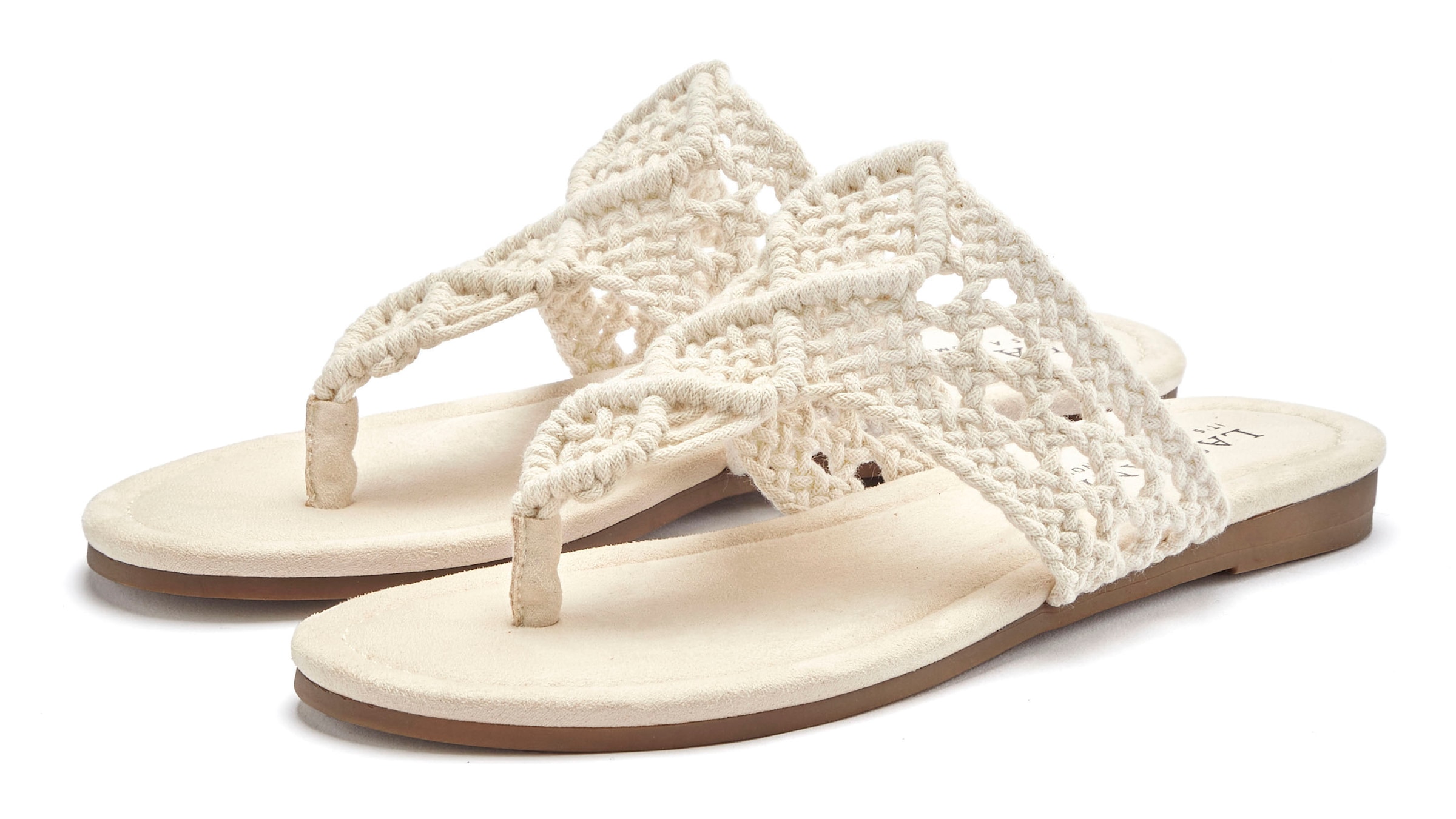 LASCANA Pantolette  Mule, Sandale, offener Schuh, Zehentrenner, trendige Häkeloptik VEGAN