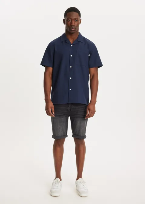 Structuur overhemd blauw (BLW)