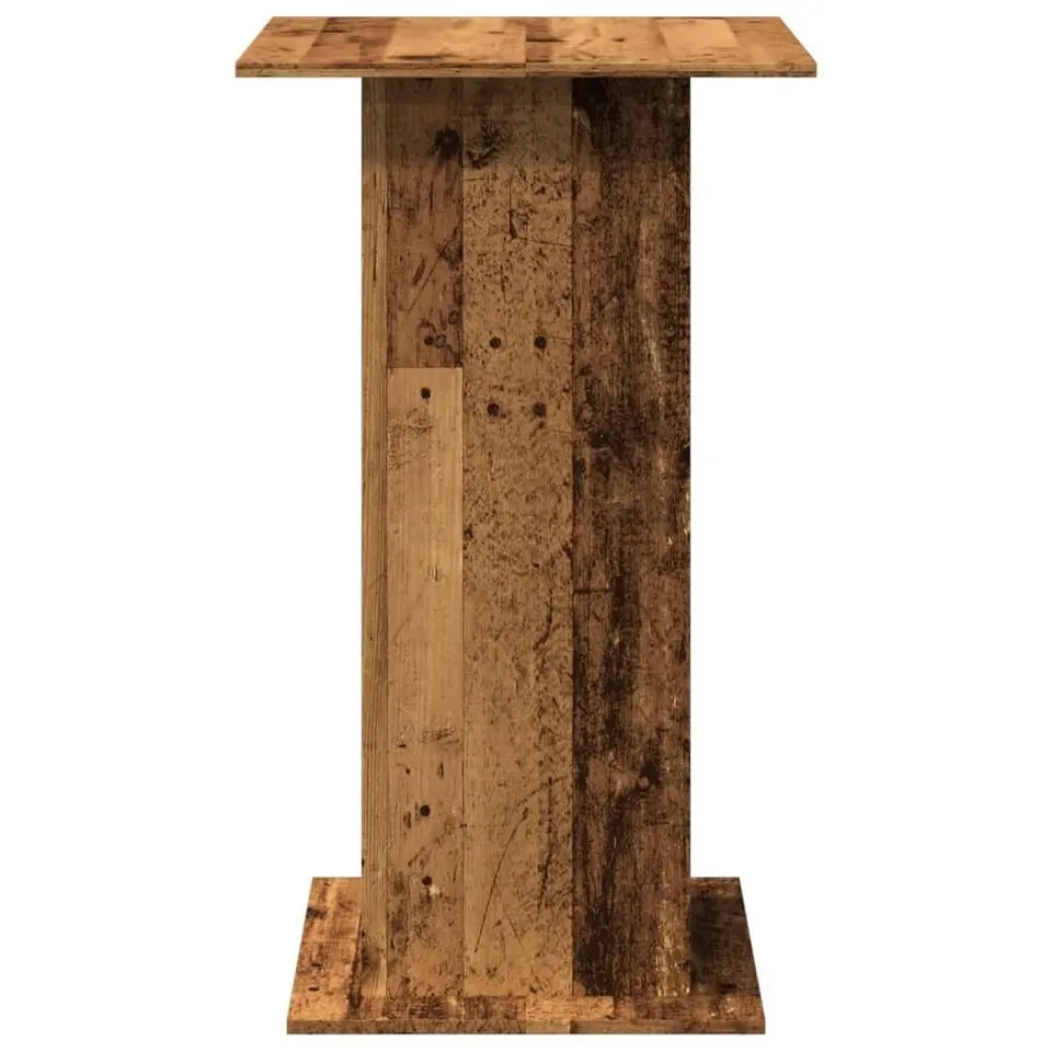 vidaXL - Bartafel met opbergruimte - Oud hout - Bewerkt hout - 60x60x102 cm