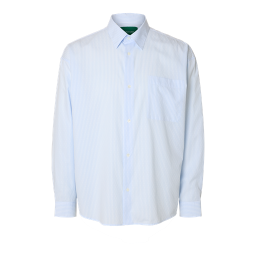 Annarr Volund-Stripe Tex Skjorte, Light Blue Structure, XL