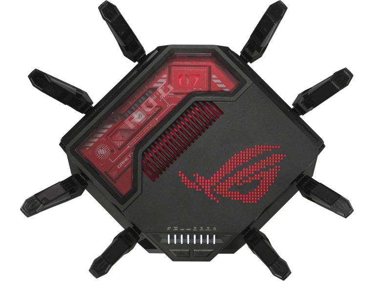ASUS ROG Rapture GT-BE19000 Ultraschnelles WiFi 7 (802.11be) mit neuen 320-MHz-Kanälen im 6-GHz-Band