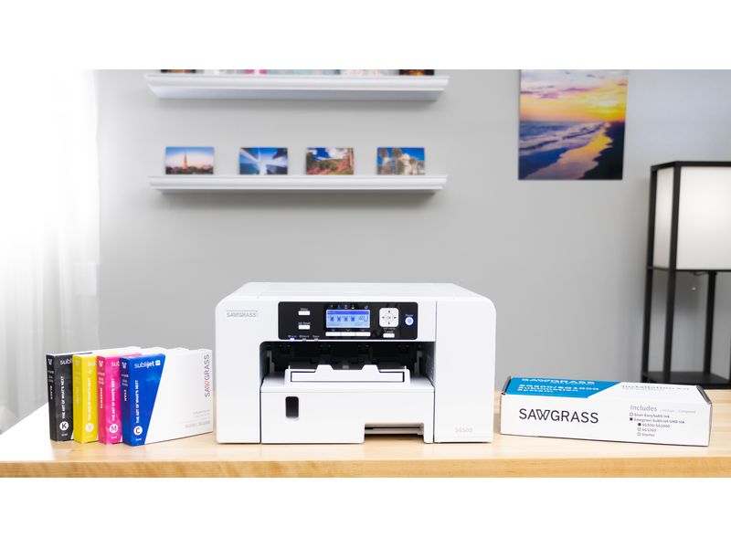 Sawgrass Sublimationsdrucker Starterset Sublijet UHD 31 ml SG500 Drucker Sublijet A4 inkl. UHD Tinten, ohne Papier