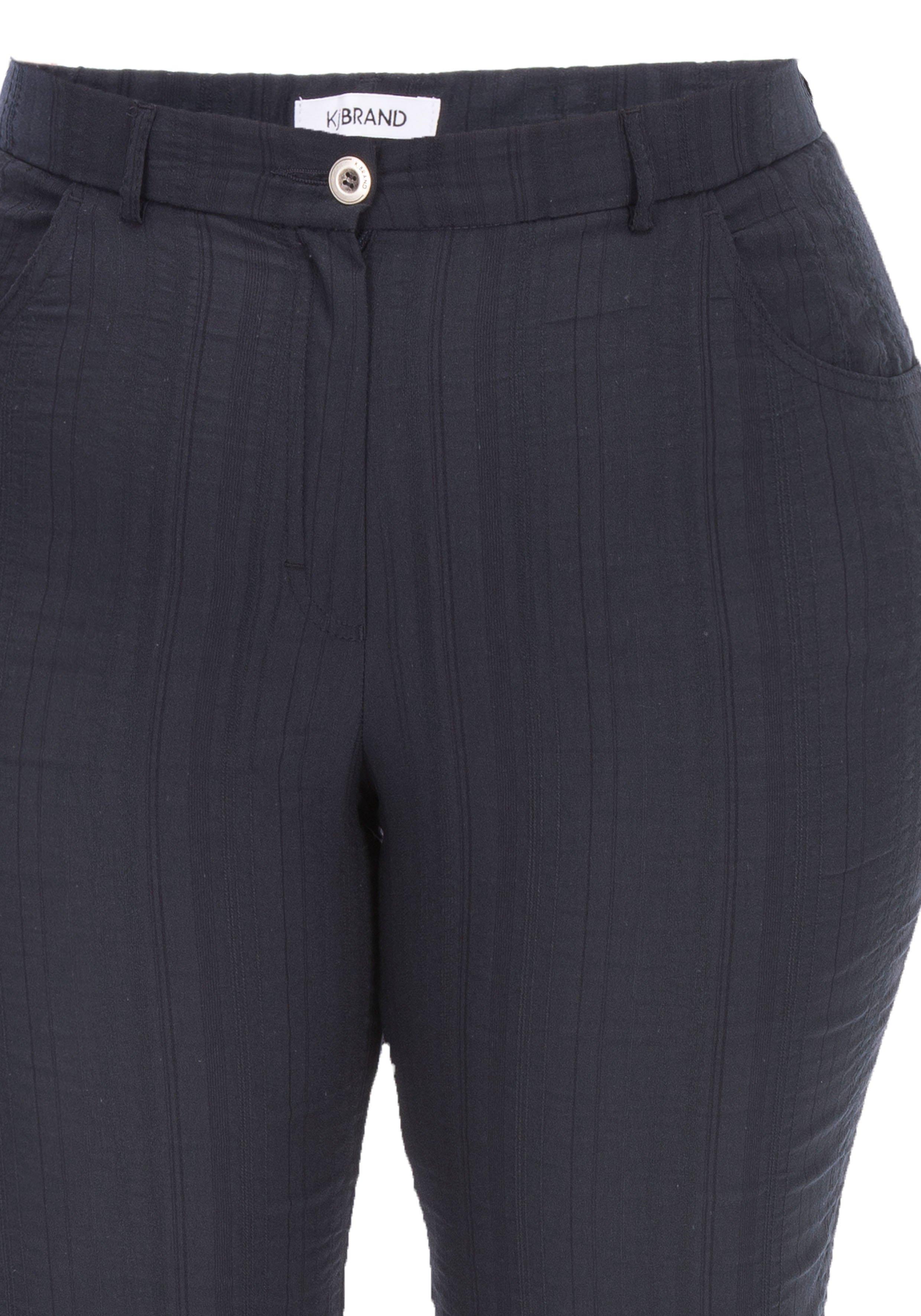 Gerade 7/8-Hose mit Komfortbund, bügelfreie Qualität