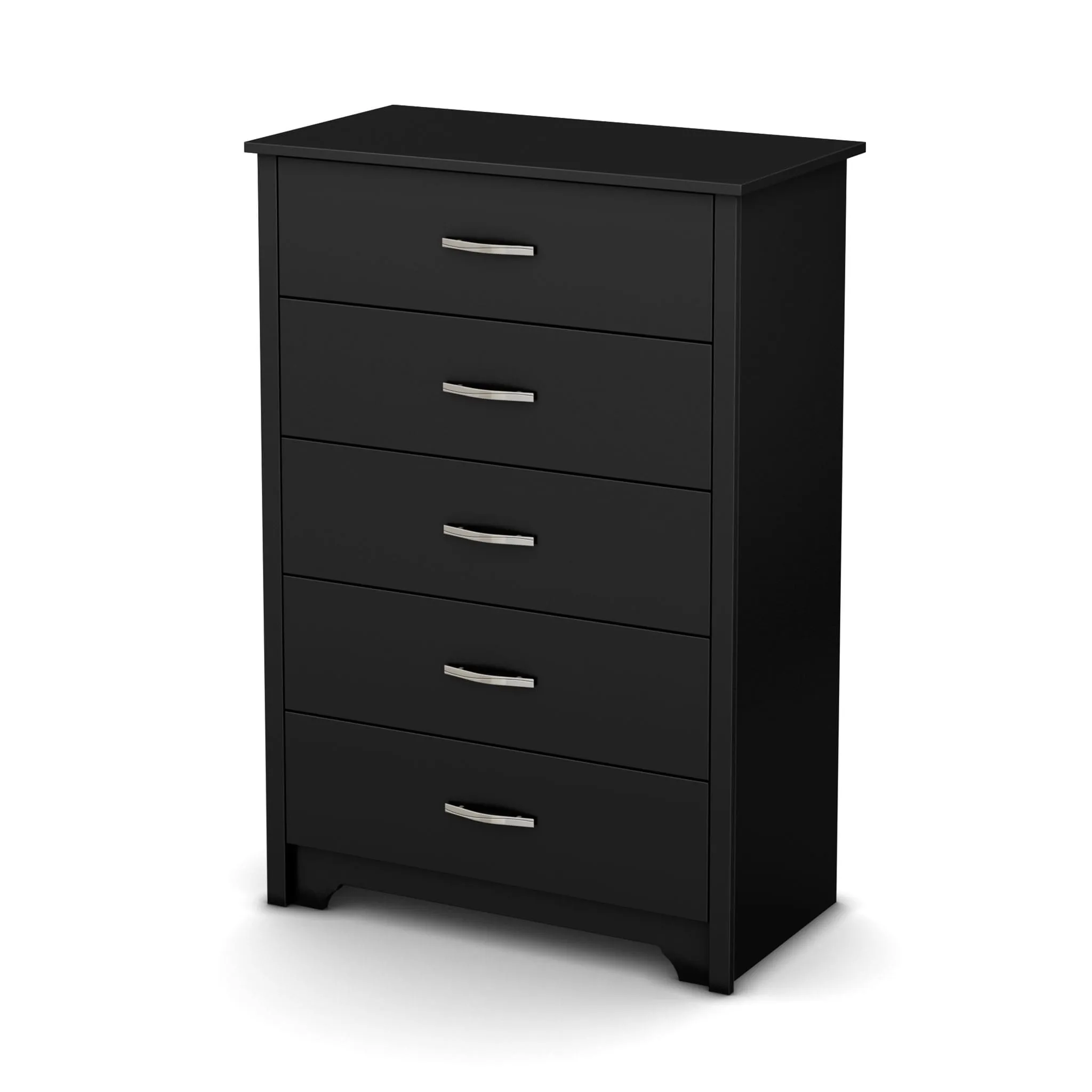 South Shore Commode 5 Tiroirs - Fusion Noir Solide