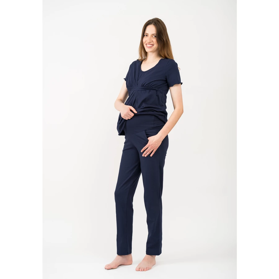 Cool Mama Umstands- und Still-Pyjama 2 in 1 Dunkelblau