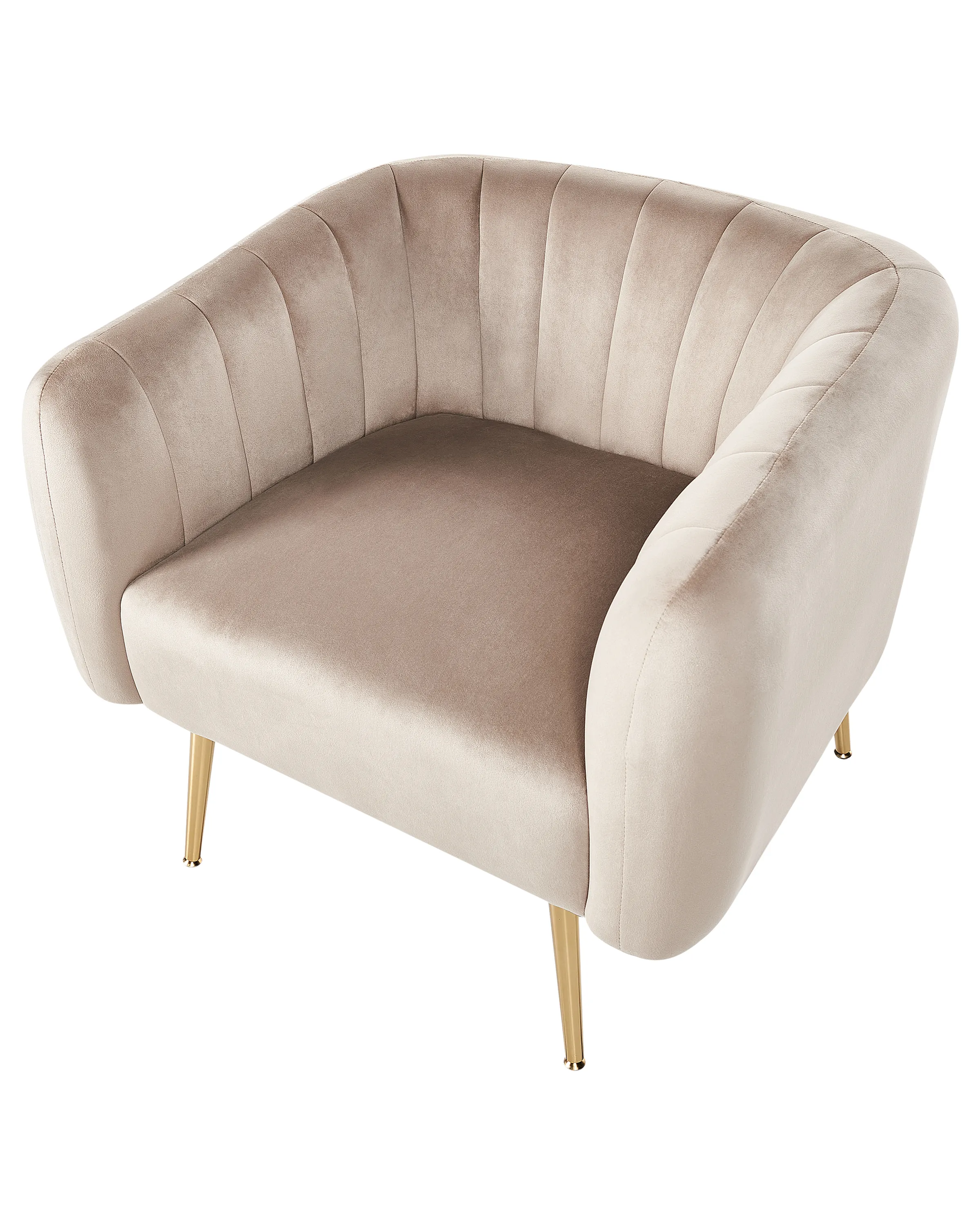 Fauteuil LACONIA Fluweel Taupe