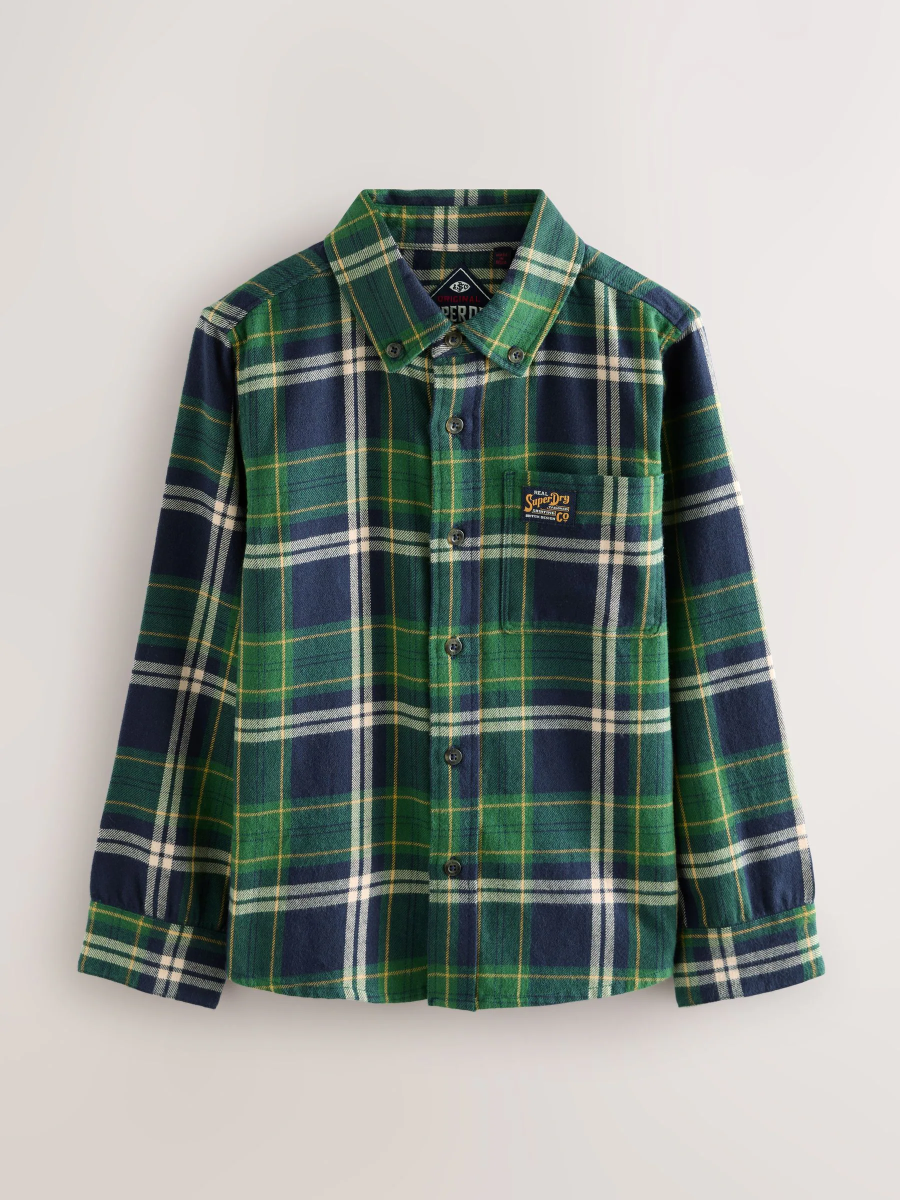 Groen - Geruit Superdry hemd