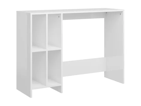 Bureau d'ordinateur portable blanc brillant bois d'ingénierie