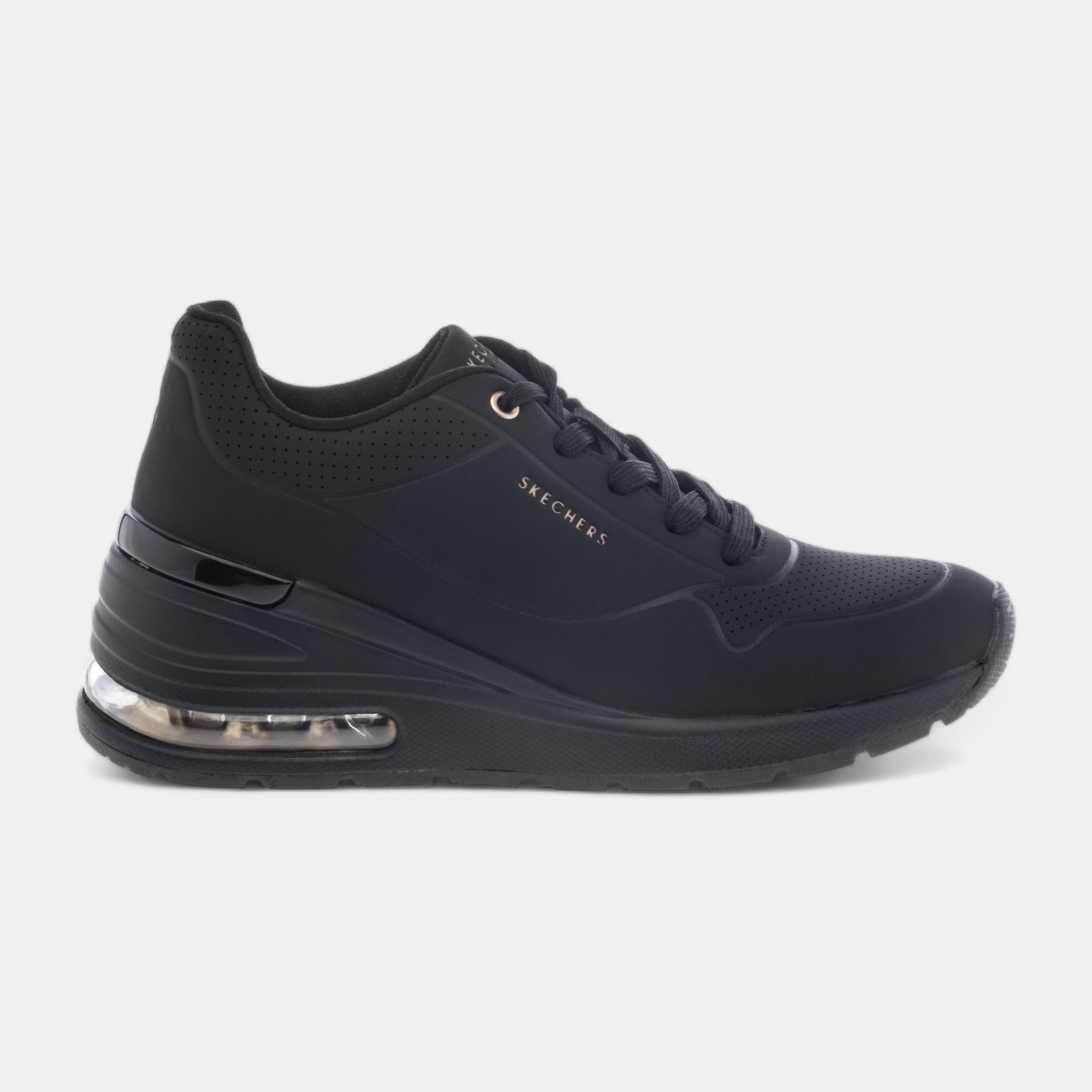Sneakers à talon compensé Femme noir