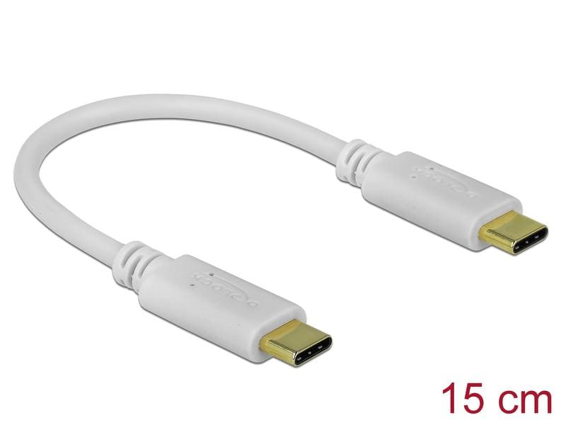 Delock USB-Ladekabel PD 100 W USB C - USB C 0.15 m Delock USB Type-C Ladekabel 15 cm PD 100 W mit E-Marker
