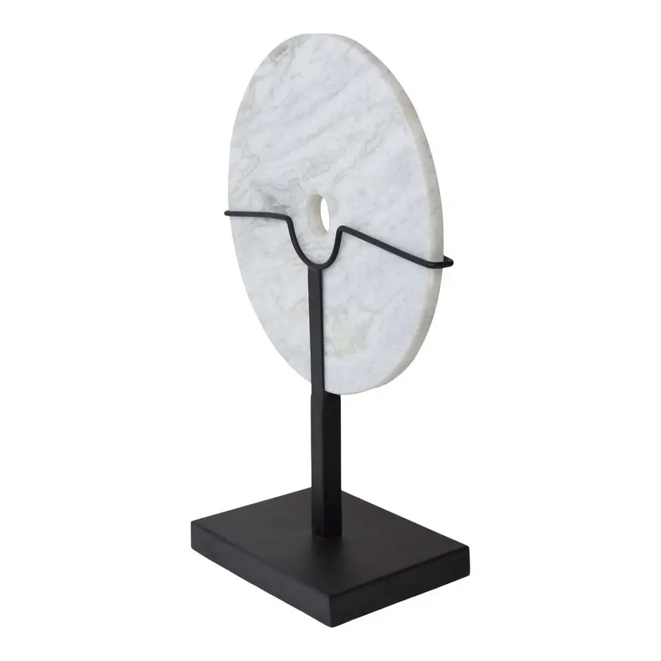 LOFT42 Circle Ornament op Voet - Marmer - Metaal - Ø30