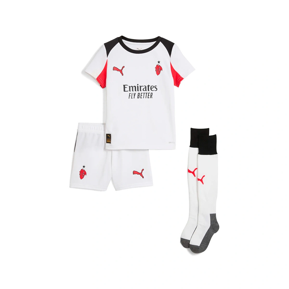 Conjunto Puma AC Milan Segundo Equipamento 2025-2026 Criança