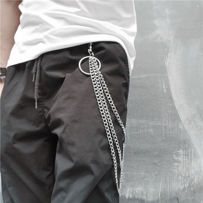 BABLIBU - Gelaagde broek met ketting en tailleband