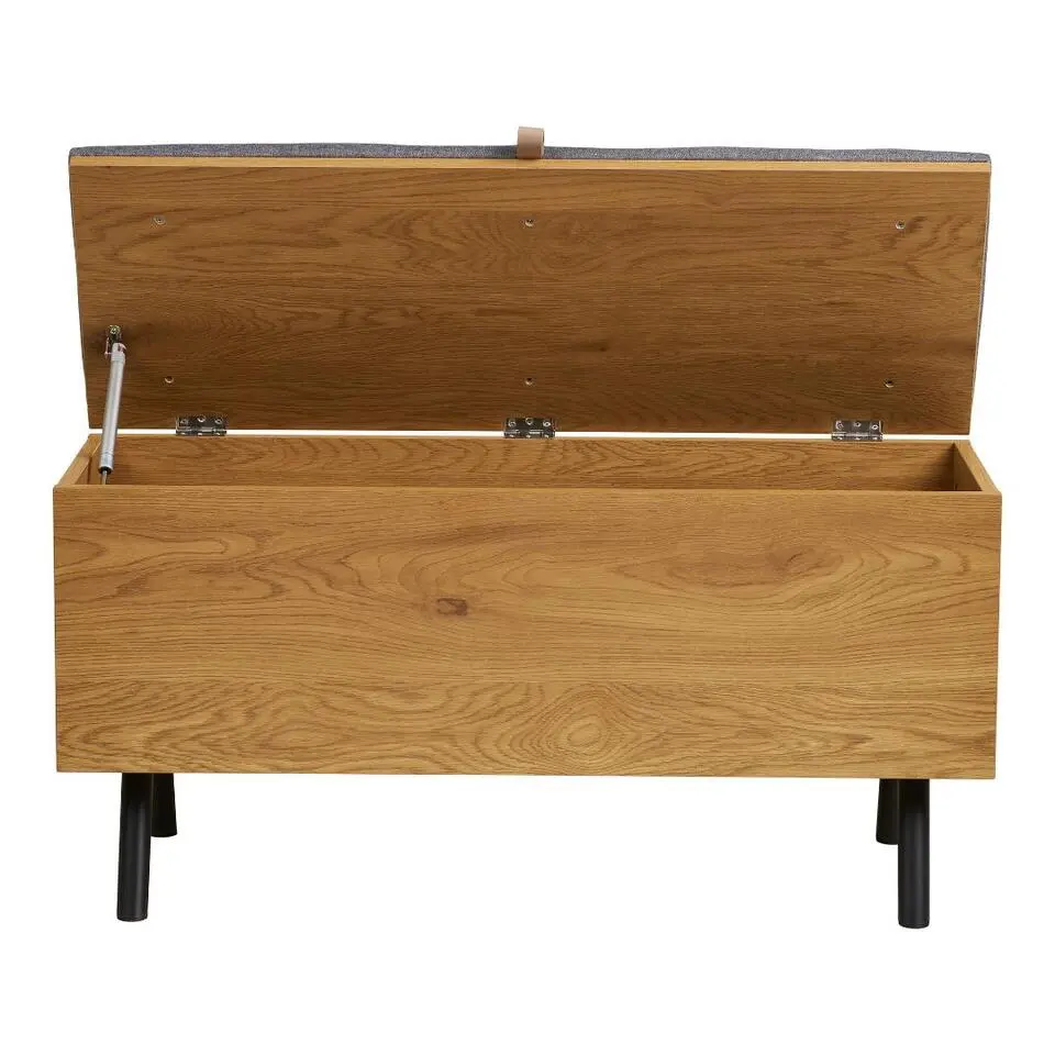 Hioshop Elna bank met opbergruimte eikendecor