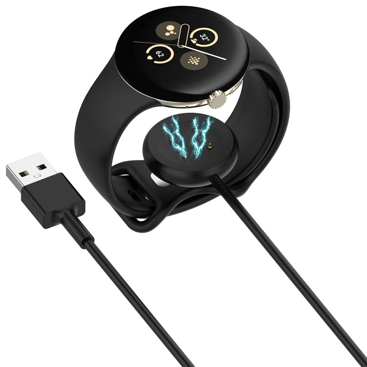 (1m) USB A auf Google Pixel Watch 2 Magnetisches Ladekabel - Weiss