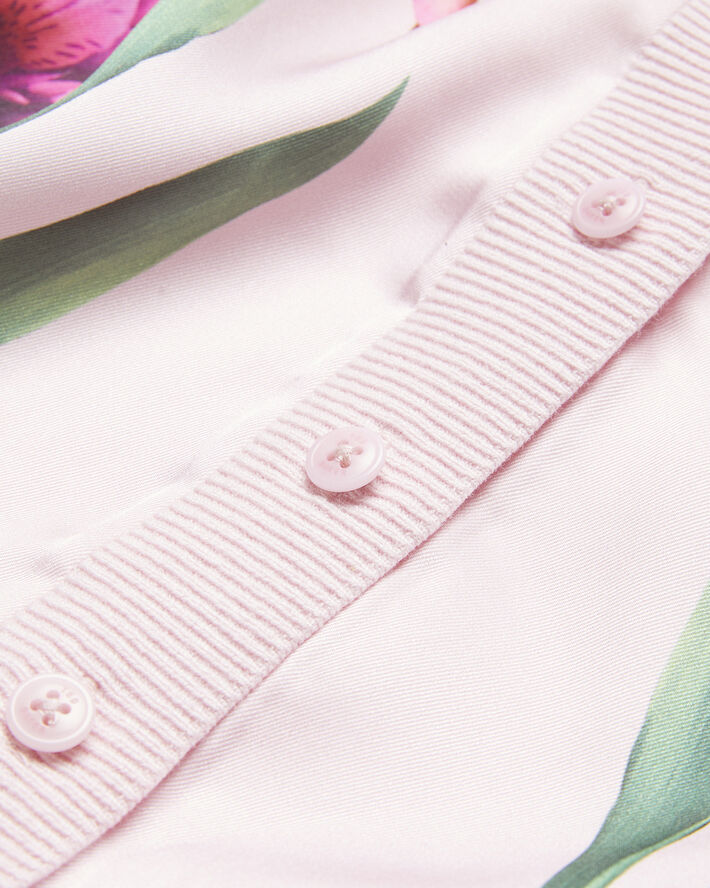 Ted Baker MERALLL Woven Front Printed Cardiga Lt-pink