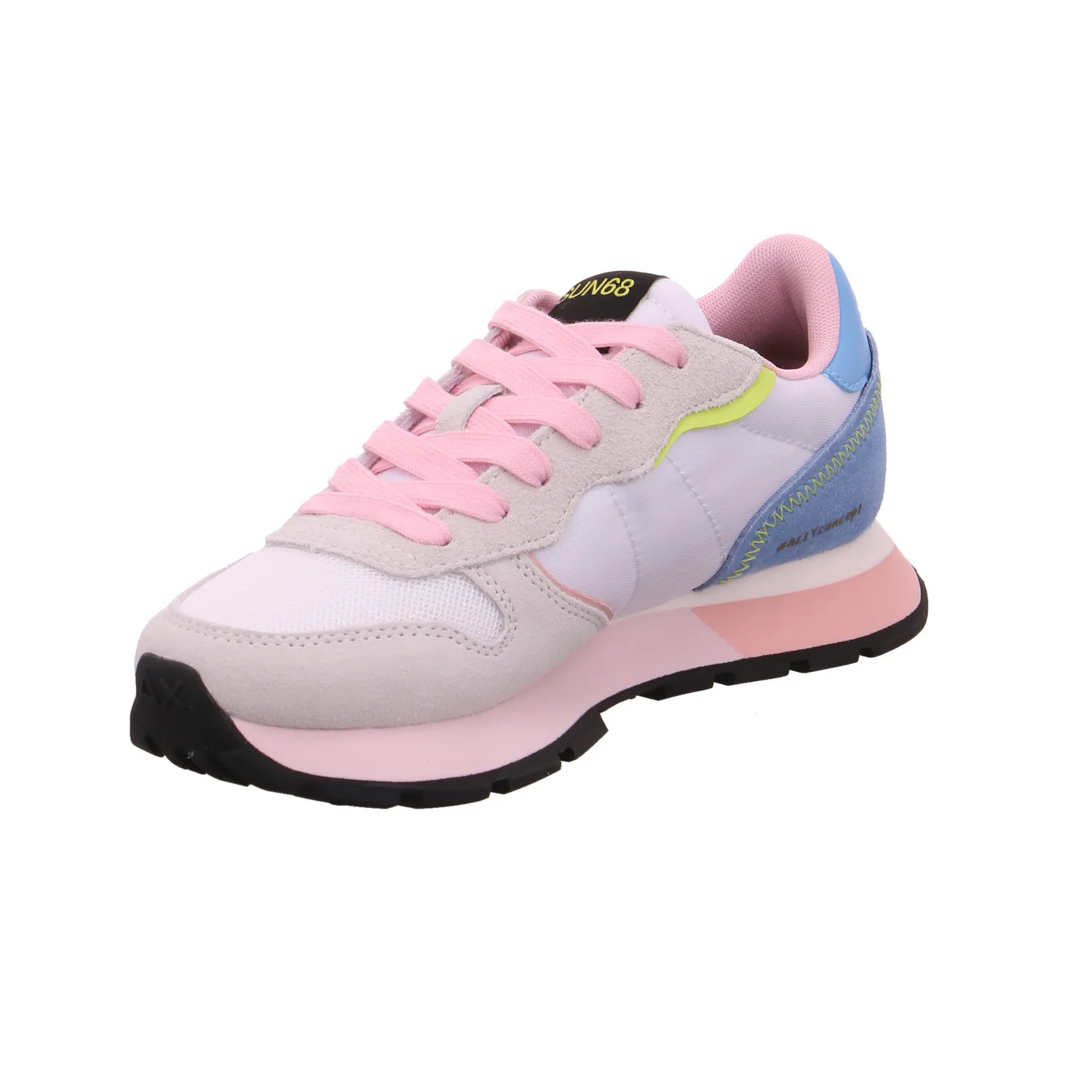 SUN68 Sneaker Weiss Leder  mit Wechselfussbett