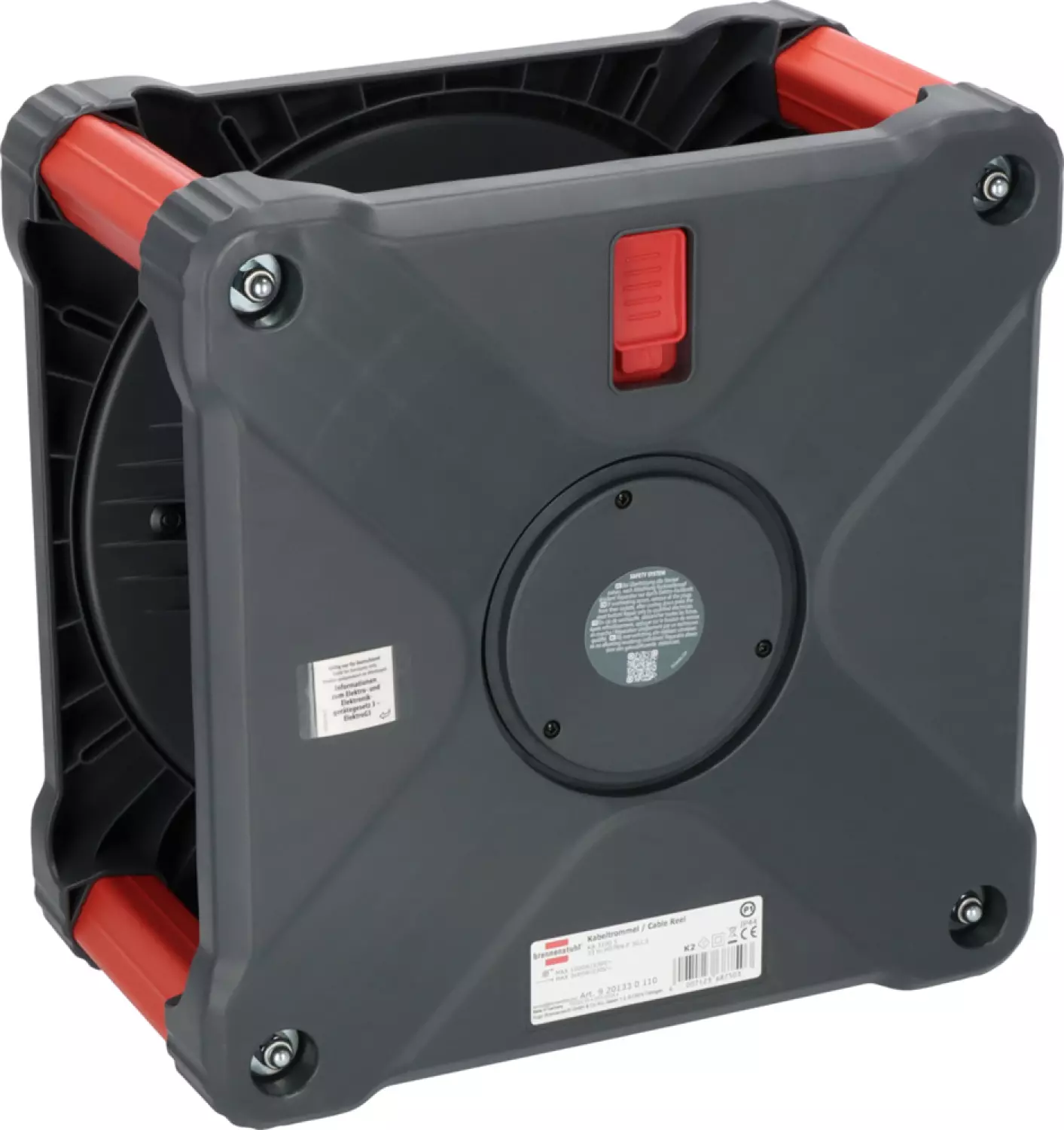 Brennenstuhl Professional KA 3100 Bouwplaats Cube 5-voudig kabelhaspel H07RN-F 3G1.5 - IP44 - 33m - Zwart