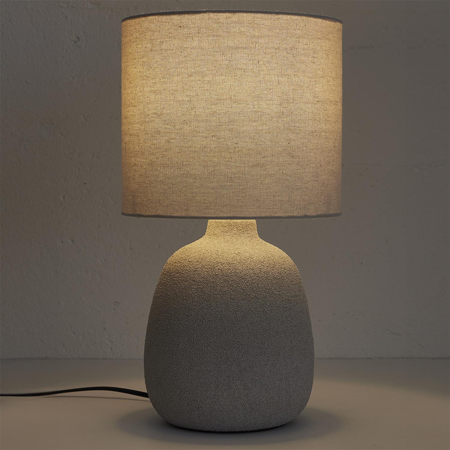 LAMPE CERAMIQUE EMBOSSEE H.40CM
