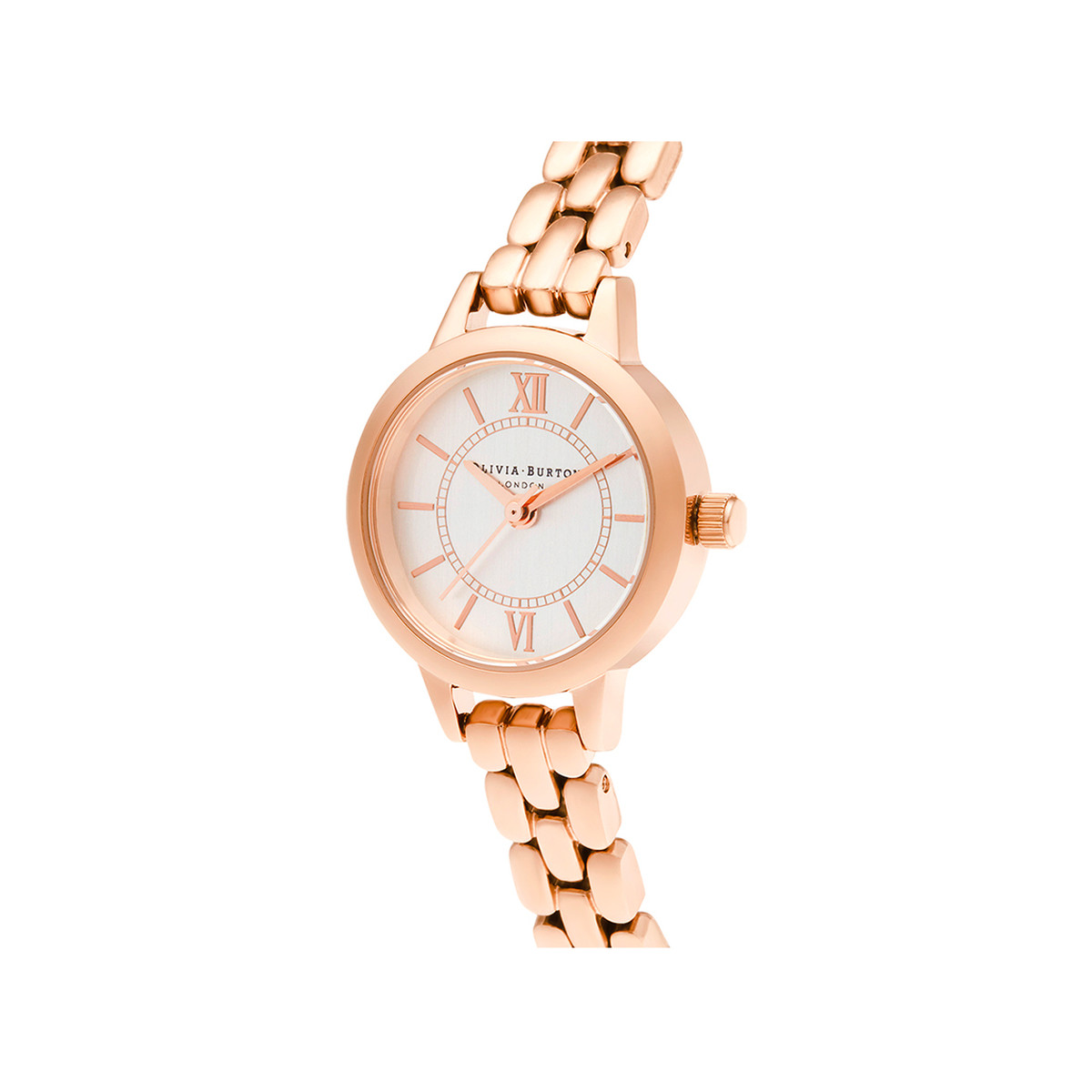 Montre Olivia Burton femme acier doré rose