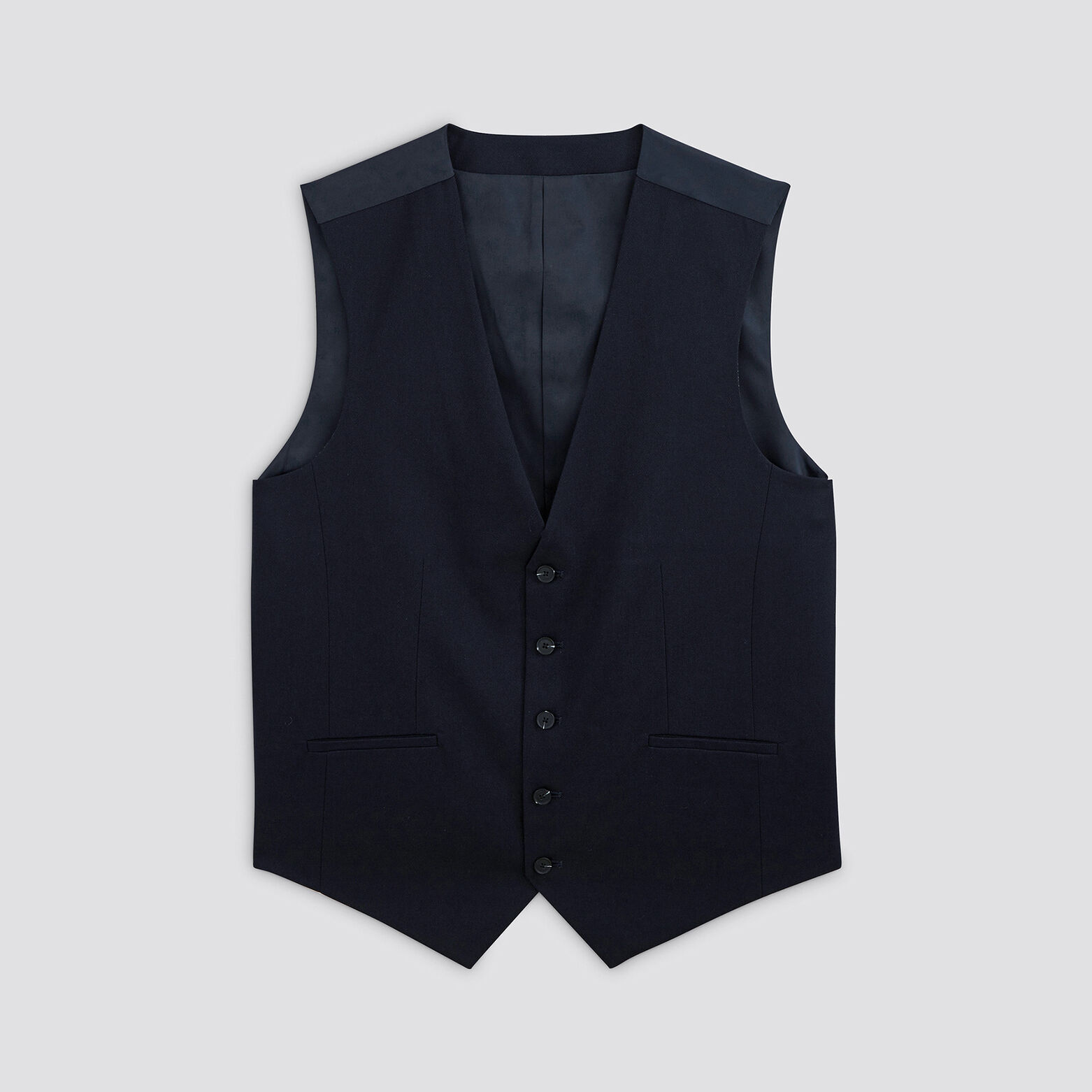 Gilet de costume uni slim Bleu Marine