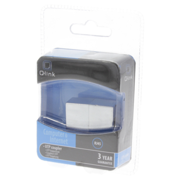 Q-Link UTP koppelstuk 8P RJ45 afgeschermd aluminium kleur