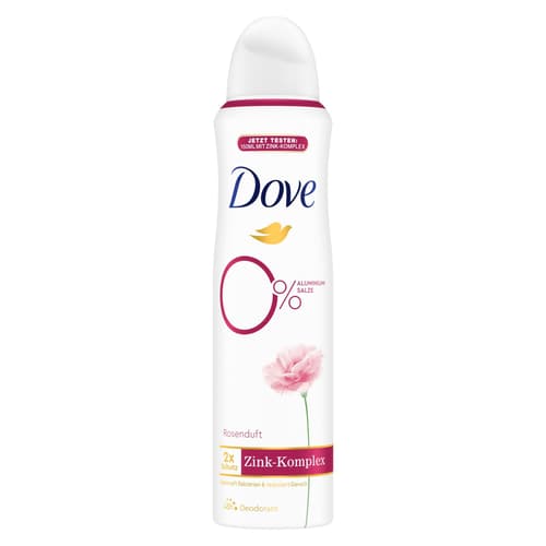 Dove 0% Aluminiumsalze Zink-Komplex Deo Spray Rosenduft