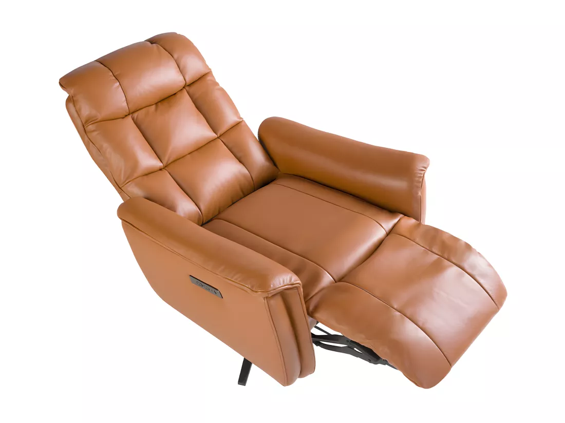 Fauteuil pivotant en cuir marron 5117 ANGEL CERDA