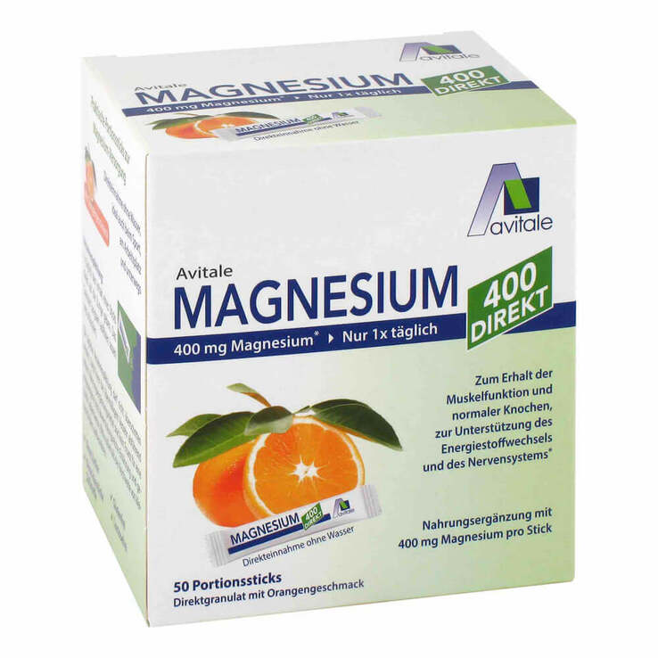 Magnesium 400 direkt Orange Portionssticks, 50X2.1 g