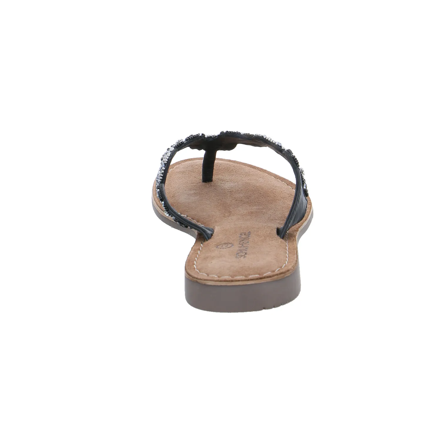 SCHUHENGEL Zehentrenner-FlipFlop Schwarz Leder