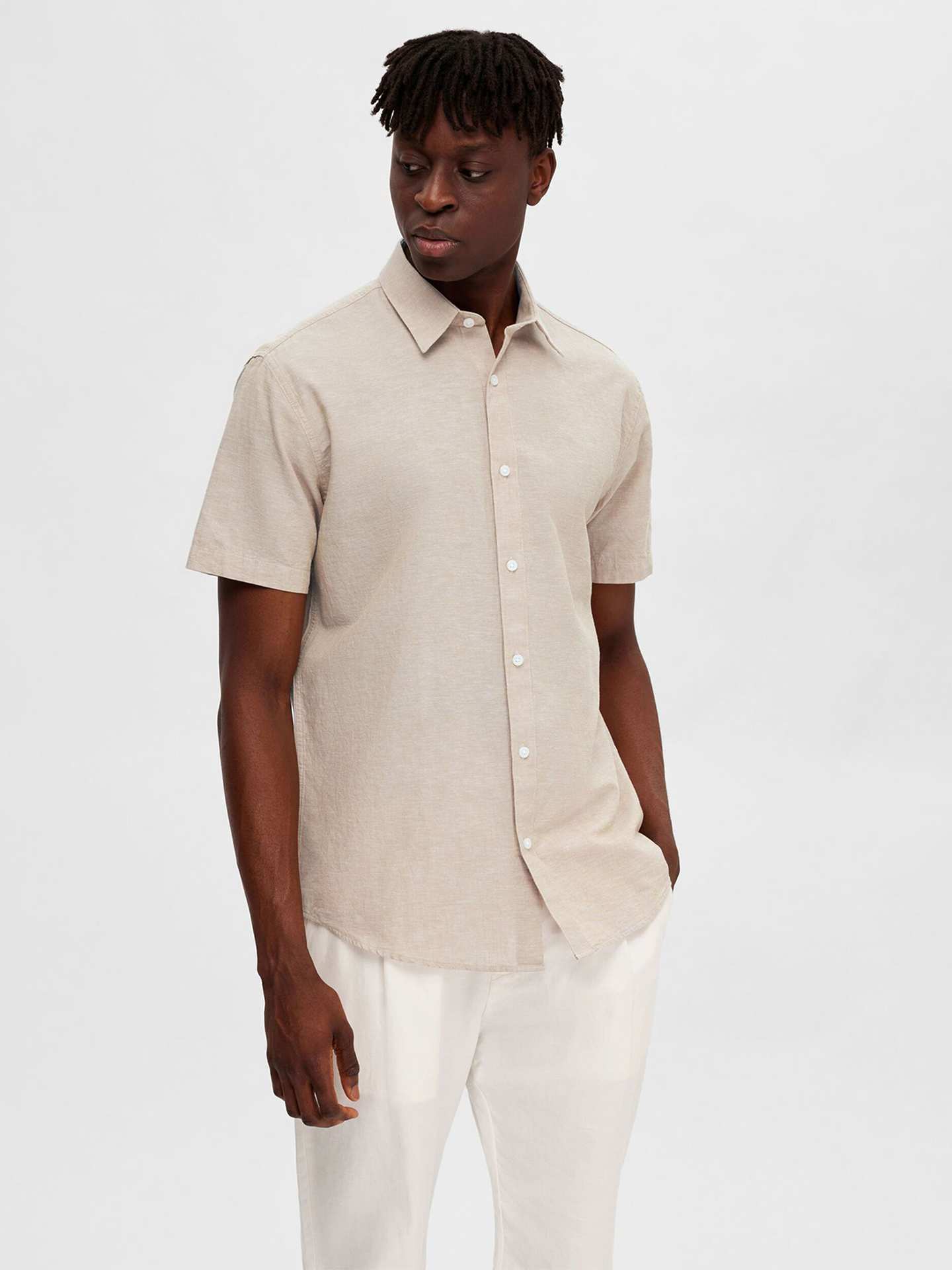Regular New-Linen Shirt Short Sleeve Classic