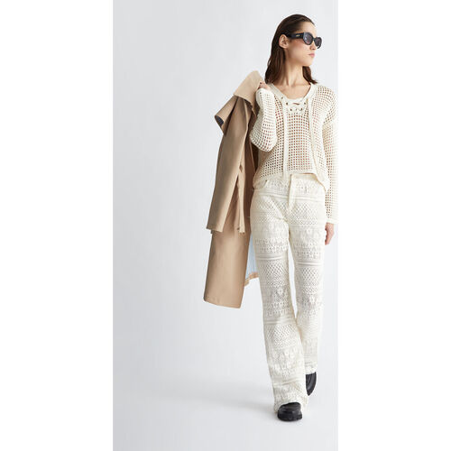 Liu Jo - Pantalones de encaje Beige