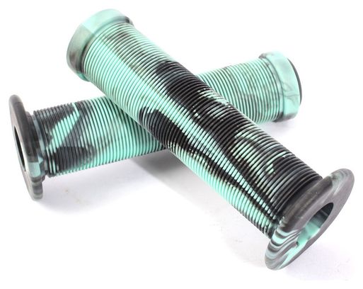 POIGNEES BMX 2TONE NOIR VERT MENTHE 130MM KHEBIKES