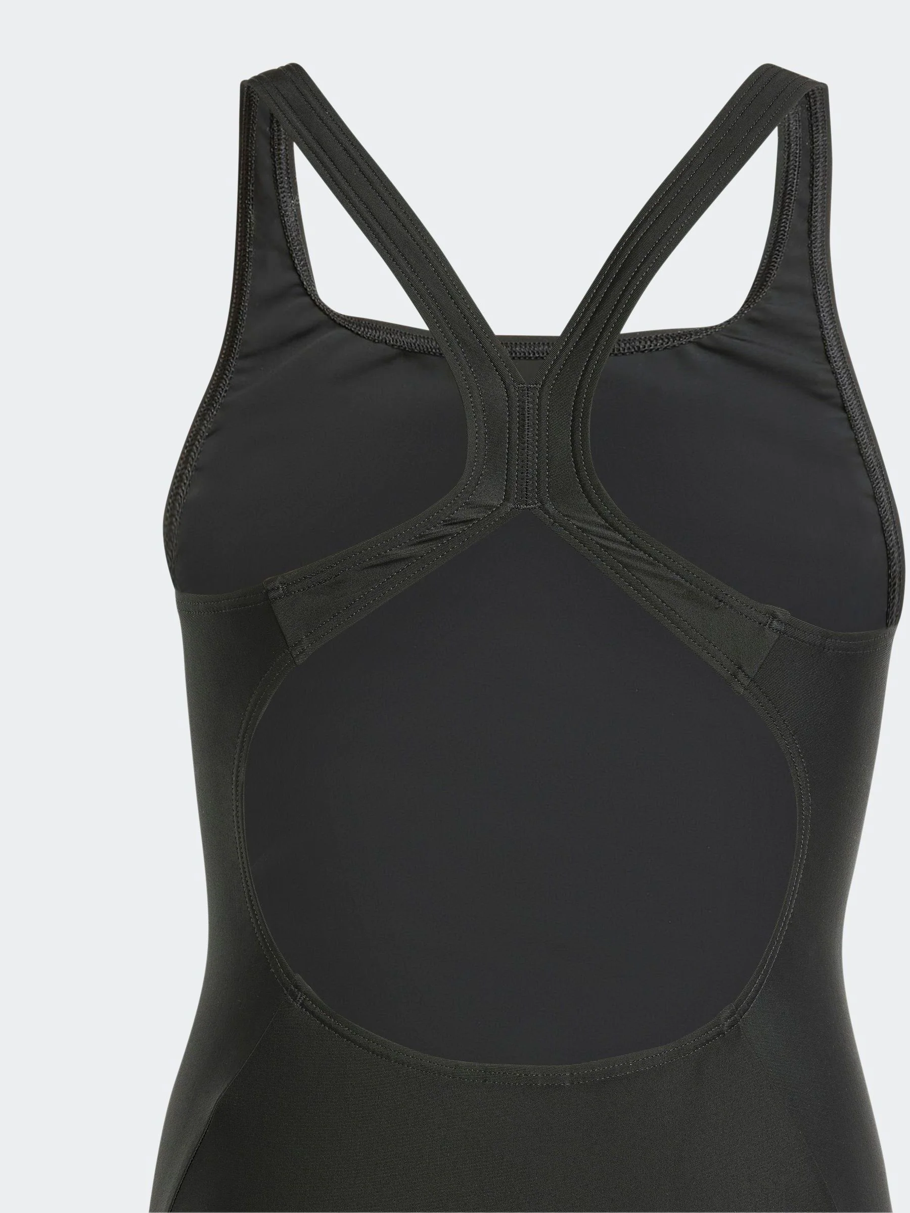 Zwart - adidas 3-Stripes C-Back Kids Swimsuit