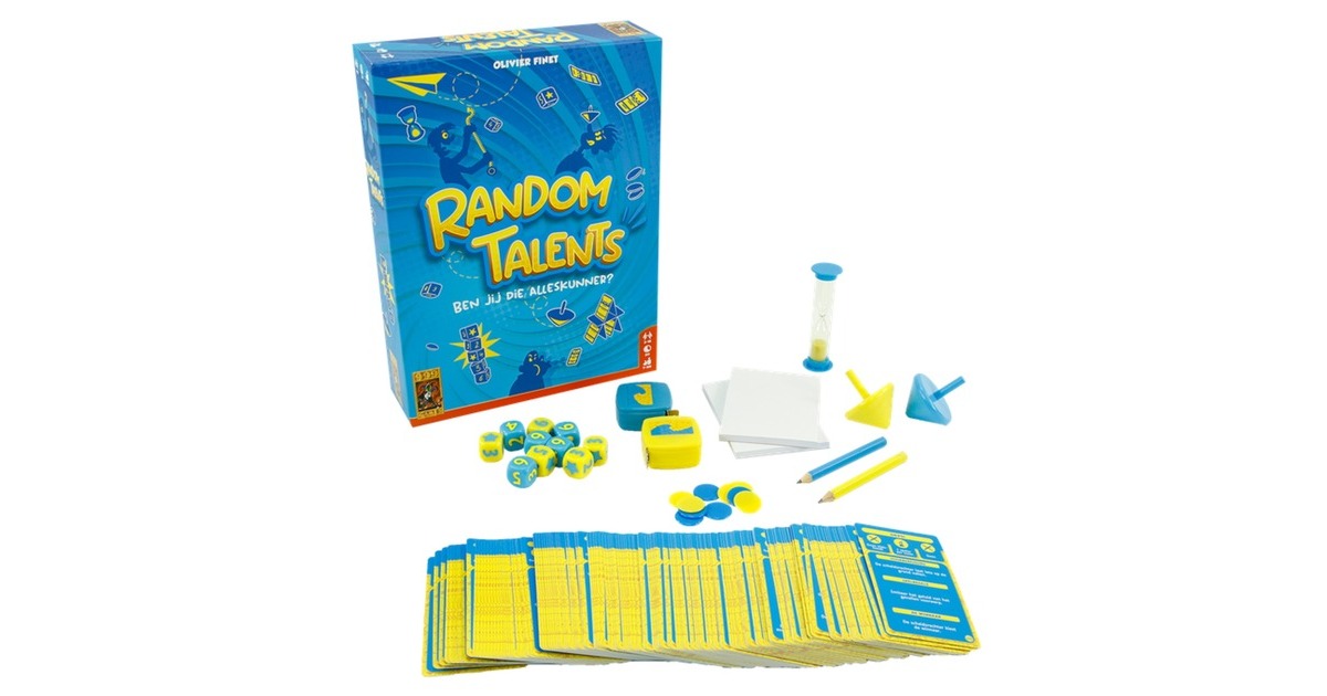 999 GamesRandom Talents Partyspel  (Nederlands, 3 - 18 spelers, 20 minuten, Vanaf 7 jaar)