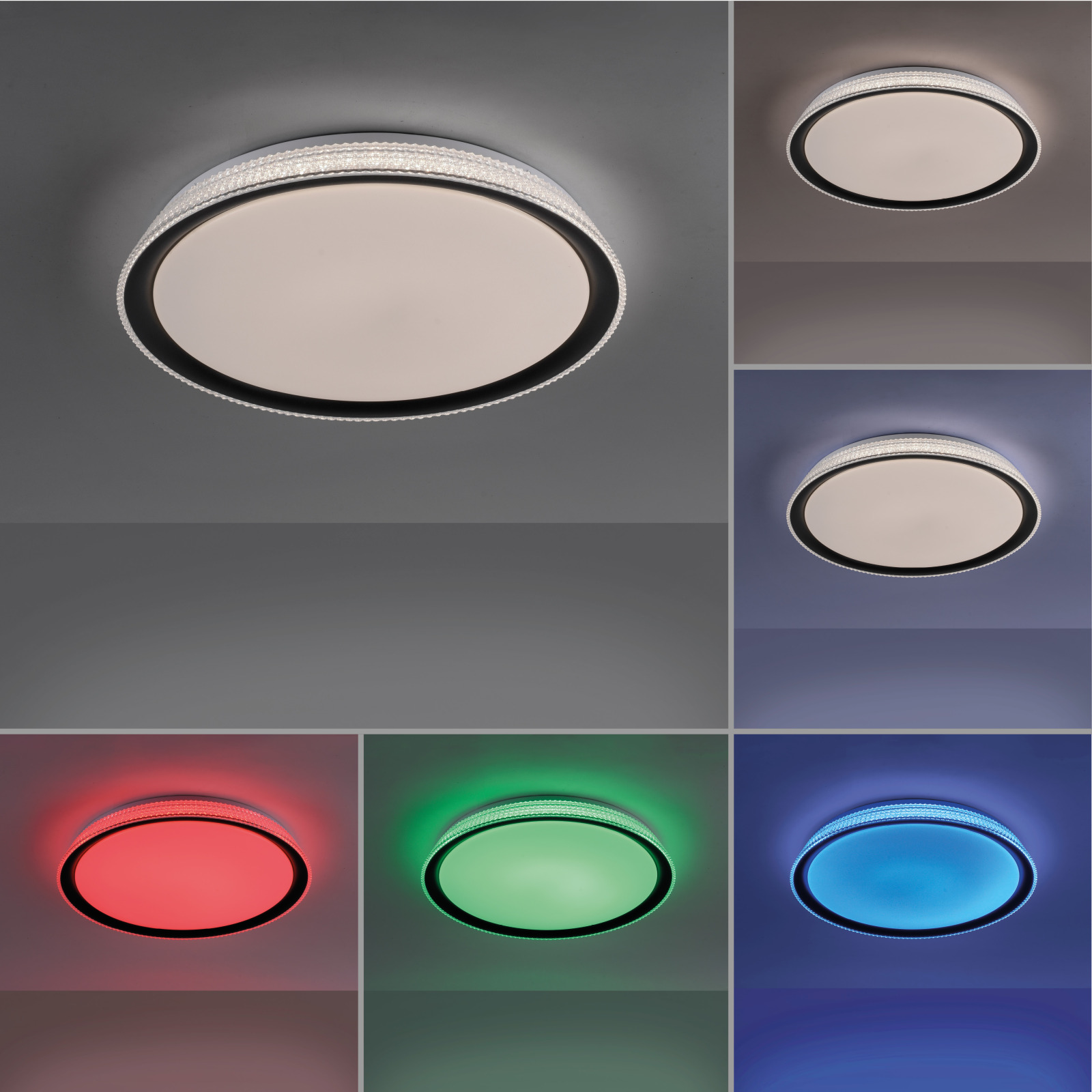 LED-Deckenleuchte - silber - SmartHome - Ø 51 cm