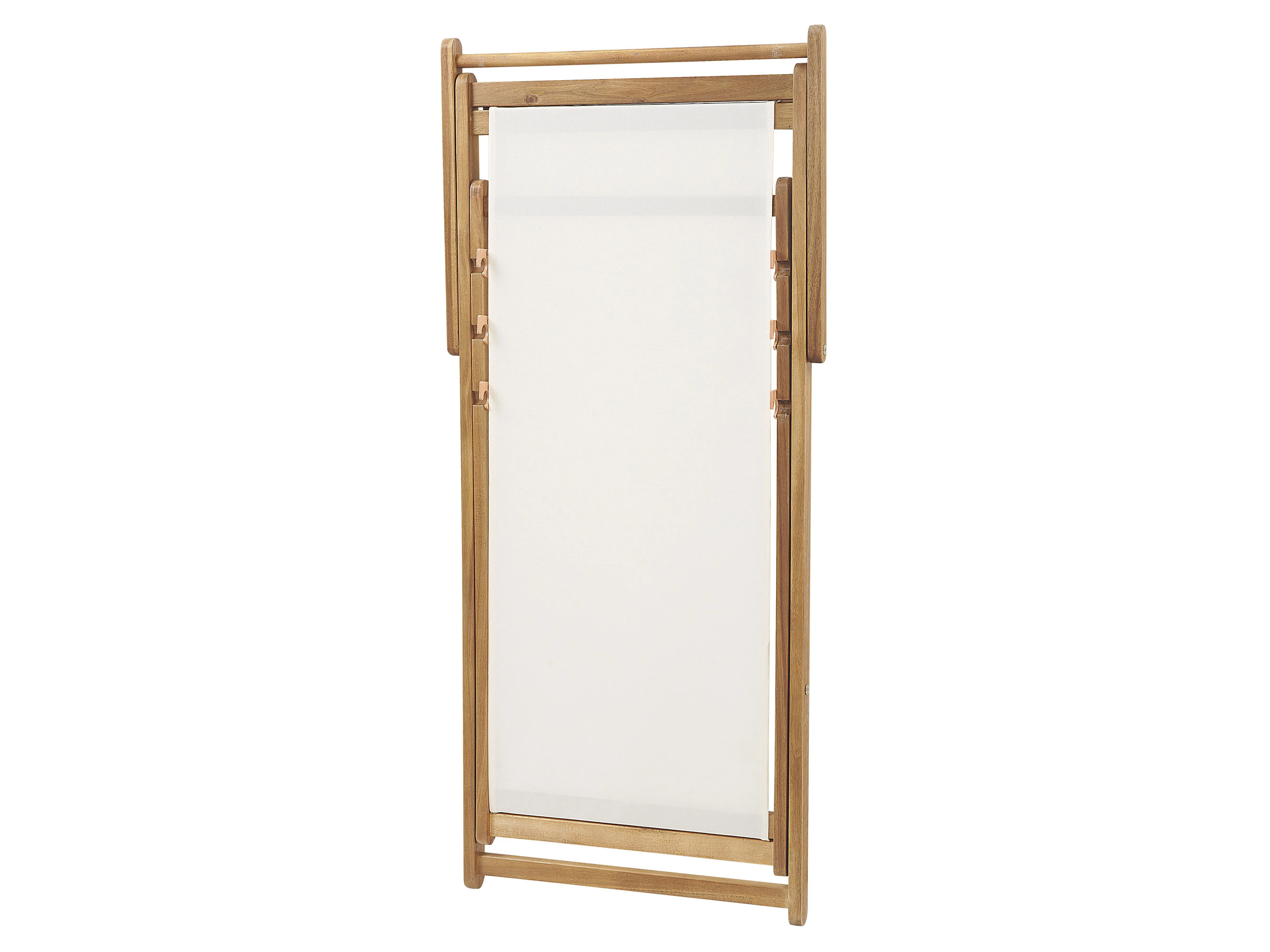 Set van 2 inklapbare ligstoelen ANZIO met vervangingshoezen Bloemen motief Acaciahout Lichtbruin