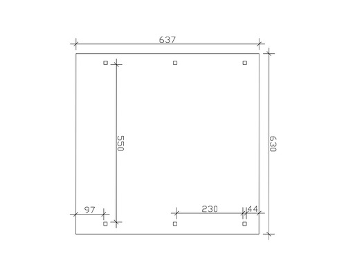 SKAN HOLZ Wendland dubbele carport inclusief paalankers, 630 x 637 cm, leisteen