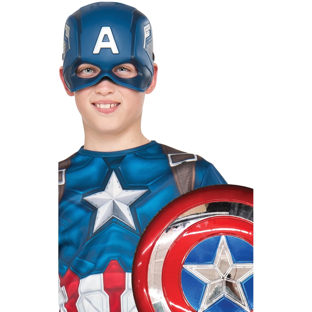 Marvel Captain America Kostümset (mittelgroß) mit Schild und Maske